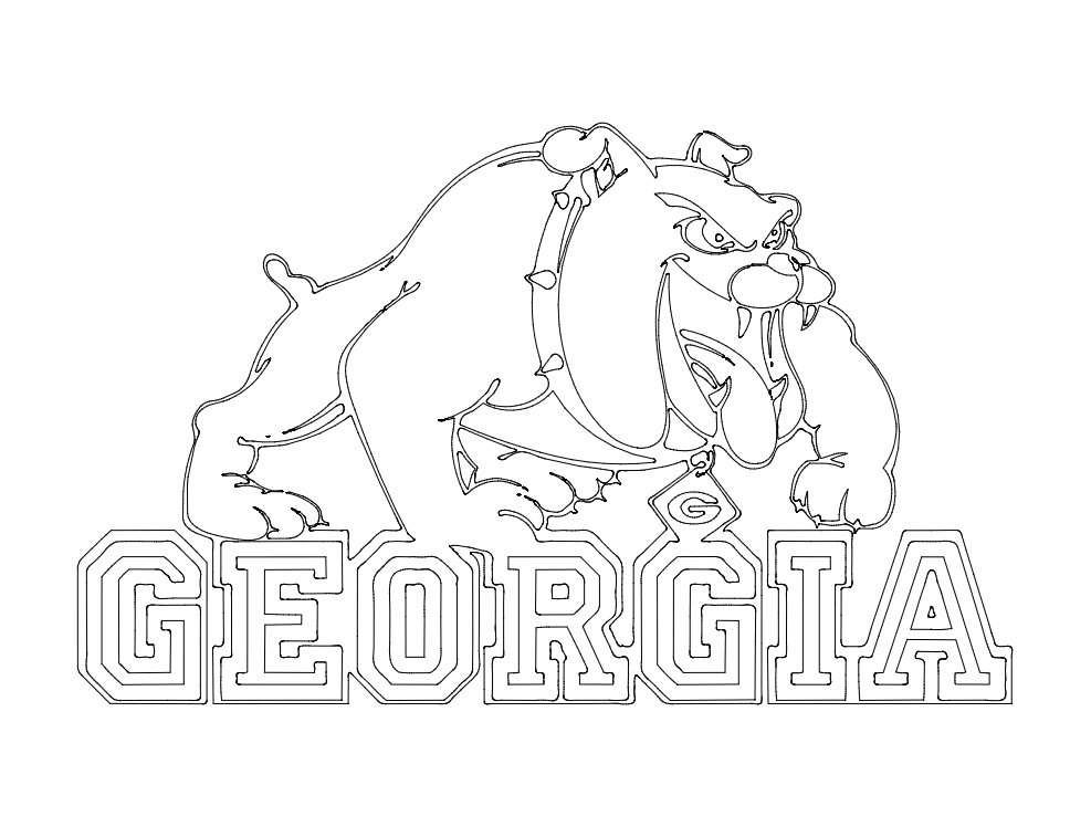 Georgia bulldogs logo dxf file free download