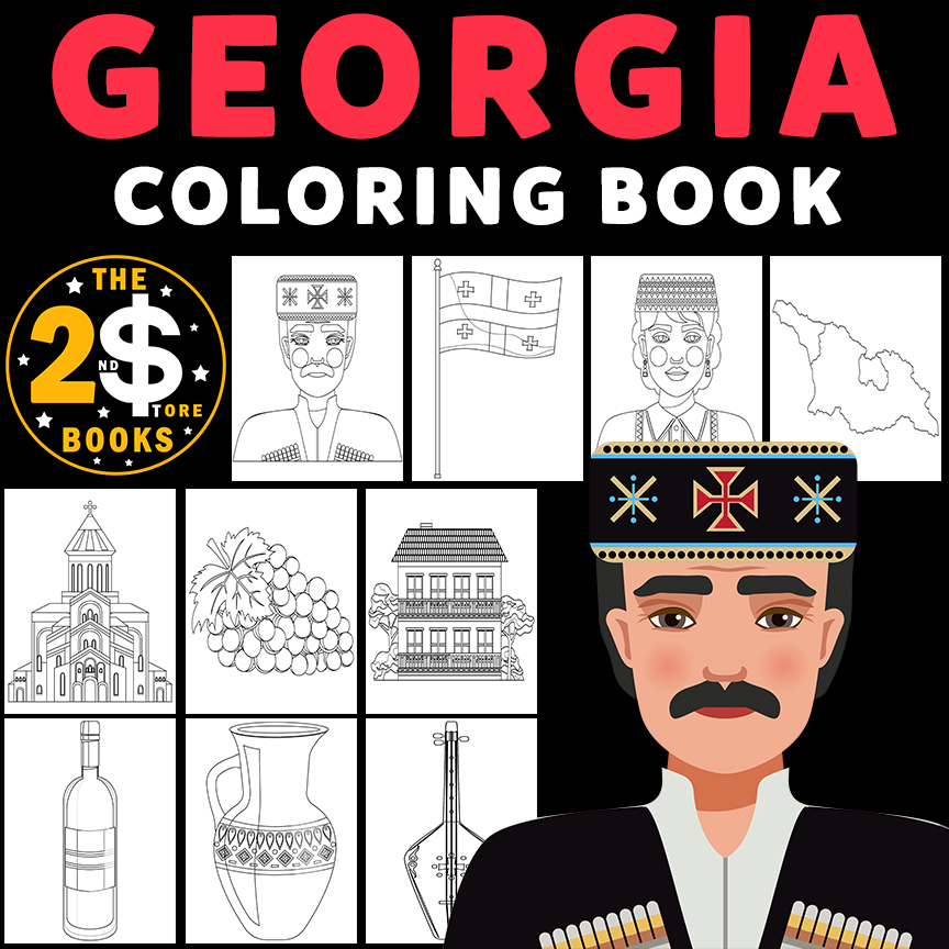 Georgia country coloring book