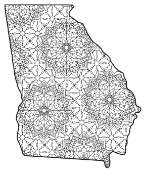 Georgia â map outline printable state shape stencil pattern â diy projects patterns monograms designs templates