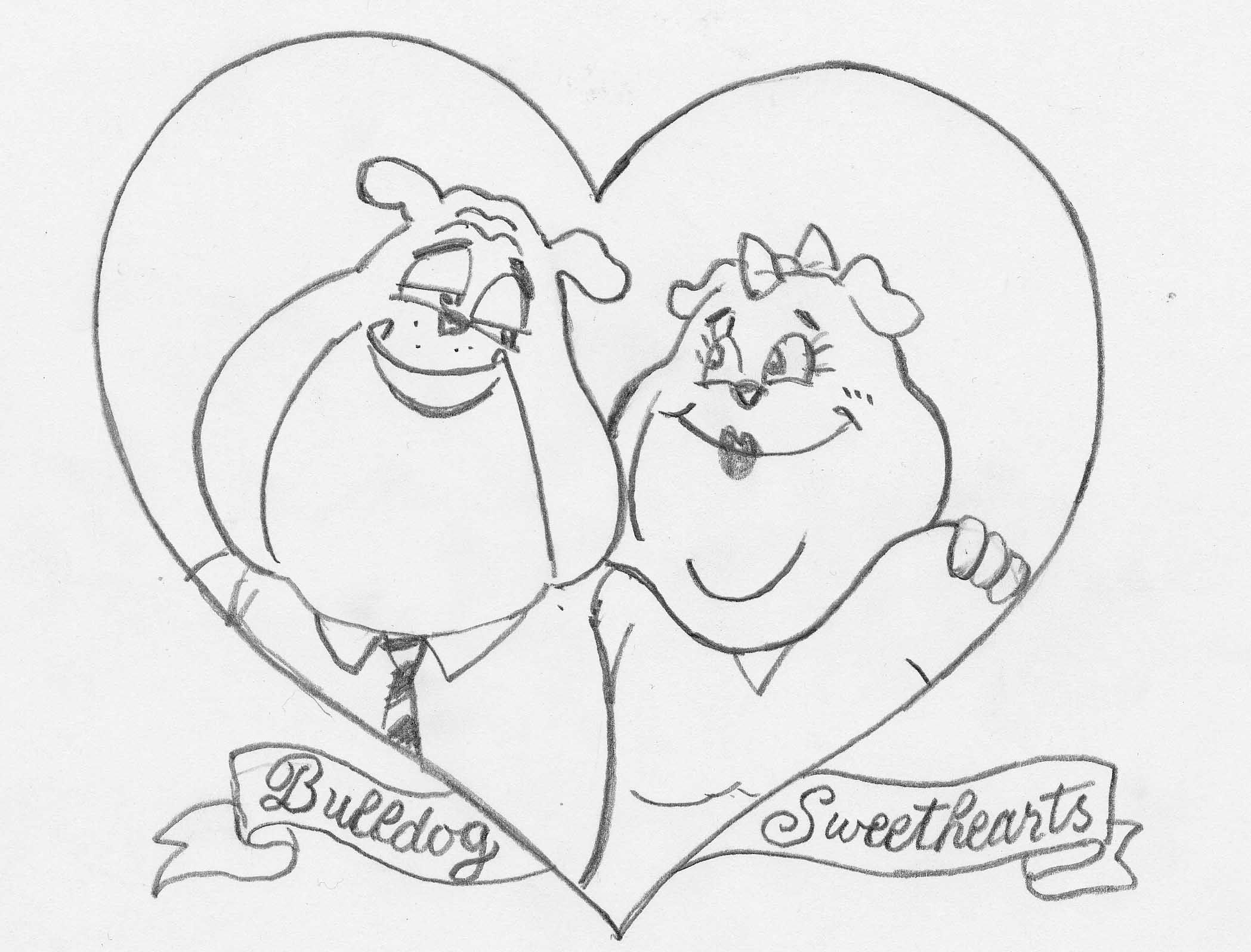 Uga sweetheart dawgs coloring sheet printable dawgs hail state georgia bulldogs