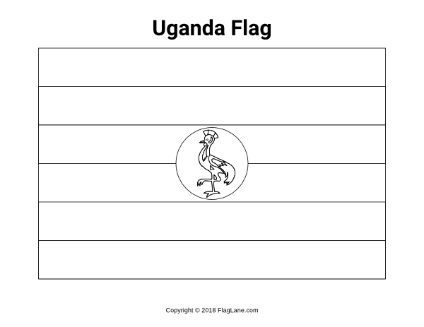 Free uganda flag coloring page