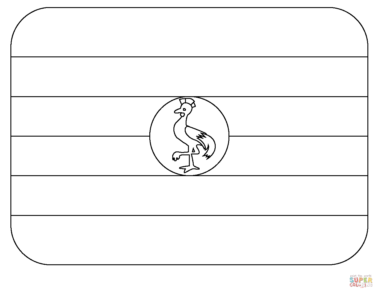 Flag of uganda emoji coloring page free printable coloring pages