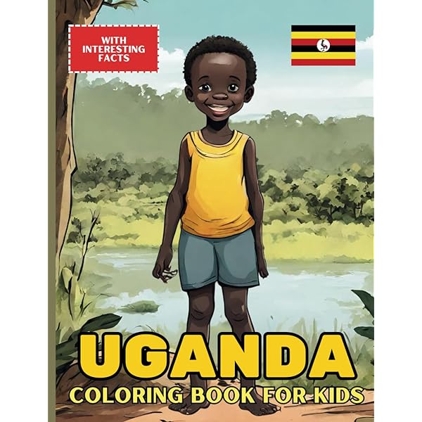 Uganda coloring book for kids with interesting facts publishing grant books