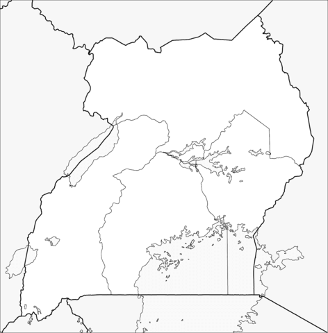 Uganda map coloring page free printable coloring pages