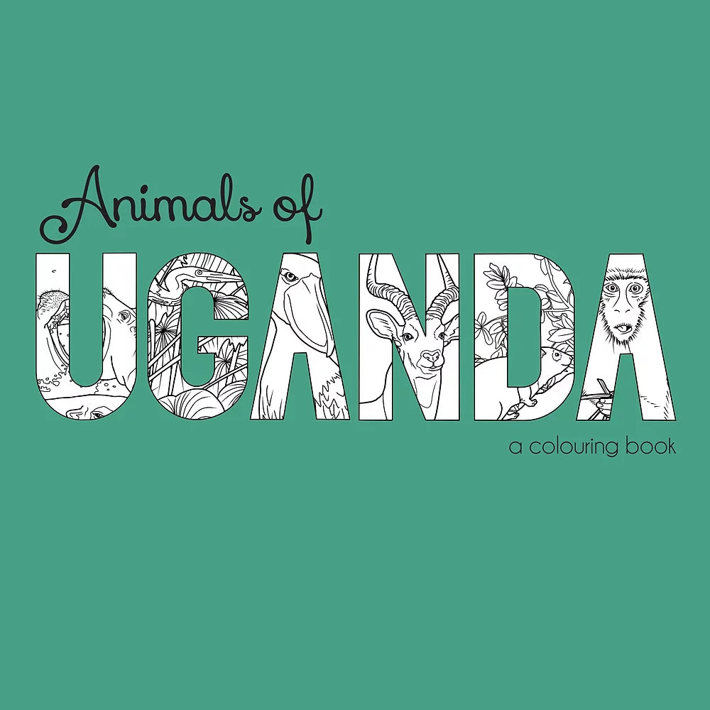 Animals of uganda digital download colouring book â