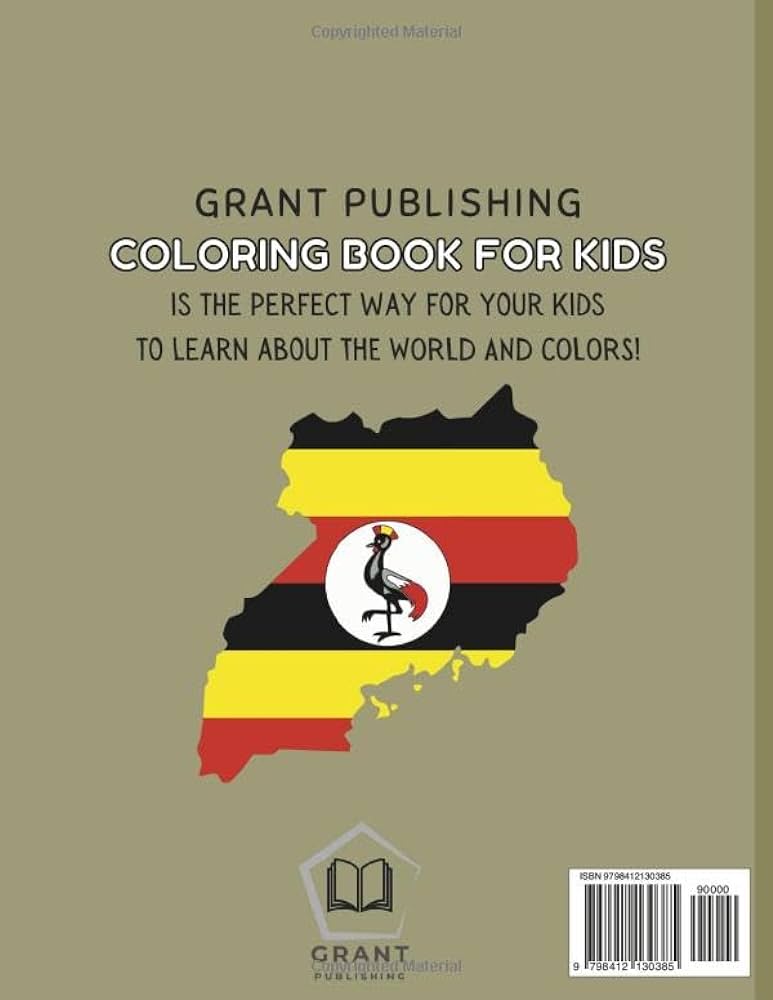 Uganda coloring book for kids with interesting facts publishing grant books