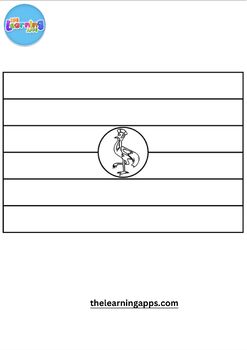 Flag of uganda printable worksheets coloring pages for kids tpt