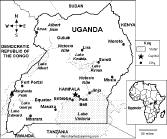 Uganda map quiz worksheet