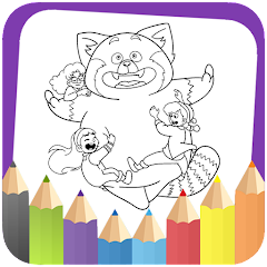 Turning red coloring book game â âsovellukset