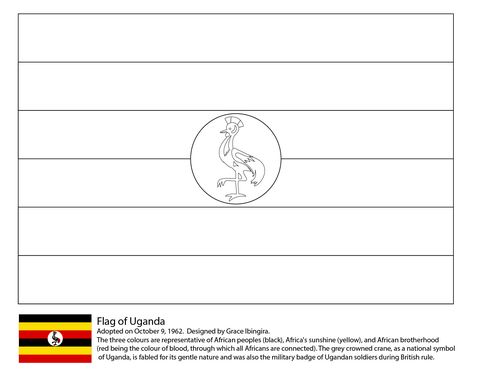 Flag of uganda coloring page flag coloring pages coloring pages african flag