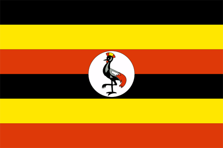 Coloring page for the flag of uganda