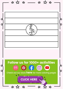 Flag of uganda printable worksheets coloring pages for kids tpt