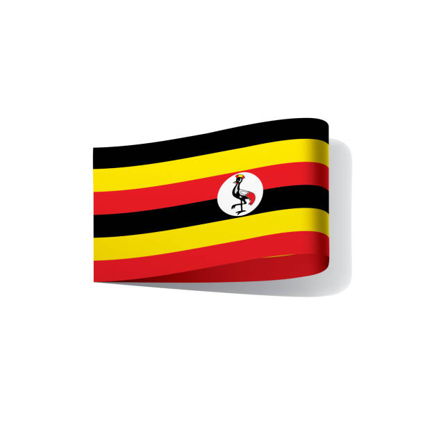 Uganda flag stock illustrations royalty