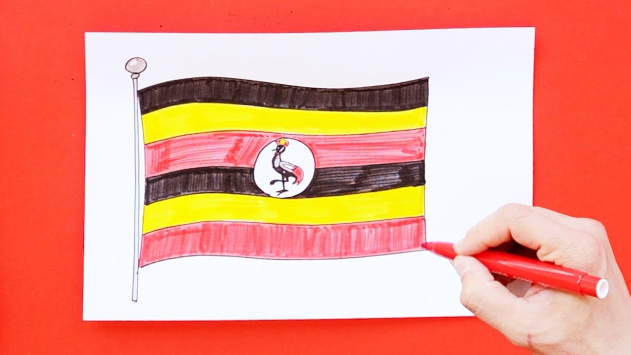 How to draw the flag of uganda