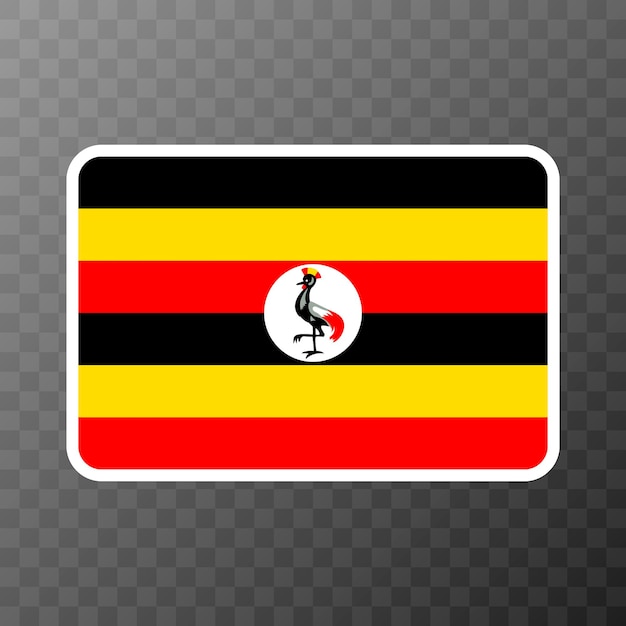 Premium vector uganda flag official colors and proportion vector illustration