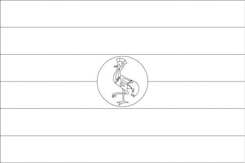 Uganda flag coloring page turkau uganda flag flag coloring pages uzbekistan flag