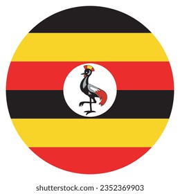 Uganda flag over royalty