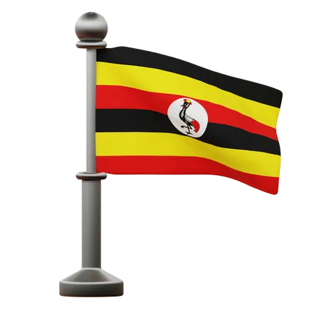 D uganda national flag illustrations