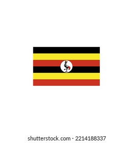 Uganda flag icon flat style design stock vector royalty free