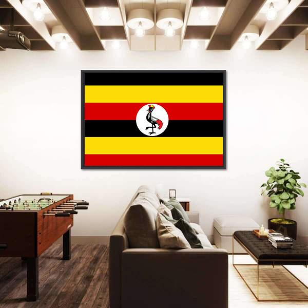 Uganda flag canvas wall art