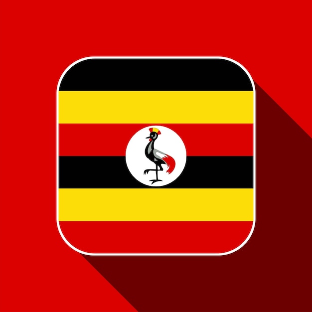 Premium vector uganda flag official colors vector illustration