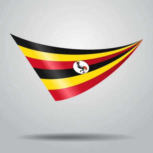 Waving flag of ugandaai royalty free stock svg vector and clip art