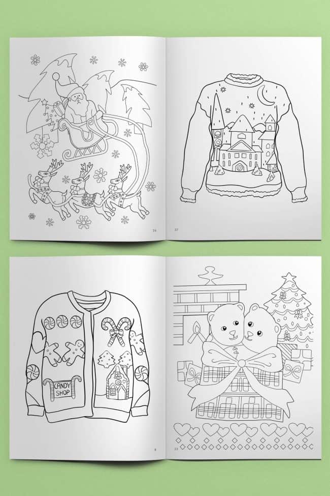 Kids christmas sweater printables free coloring pages to print decorate