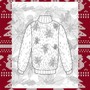 Ugly sweater coloring pages set of christmas holiday ugly sweaters to color
