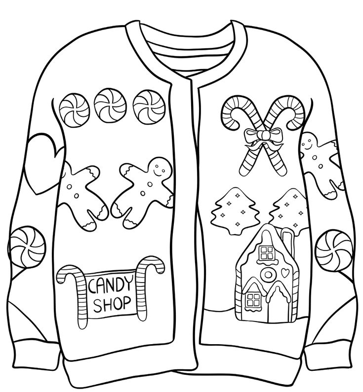 Free ugly christmas sweater coloring pages printable sketch coloring page best ugly christmas sweater cute christmas sweater christmas sweaters