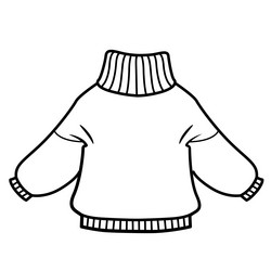 Sweater coloring page vector images over