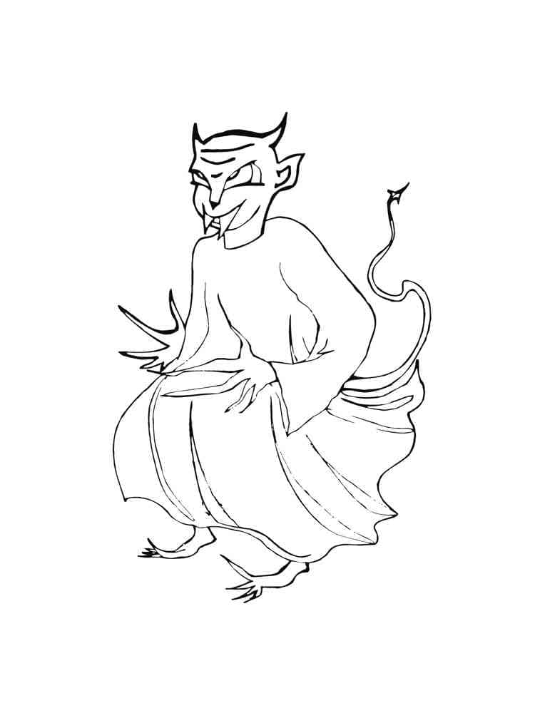 Ugly demon coloring page