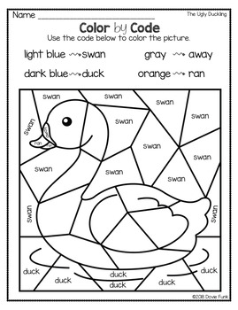 Ugly duckling activities and emergent reader fairy tales by dovie funk