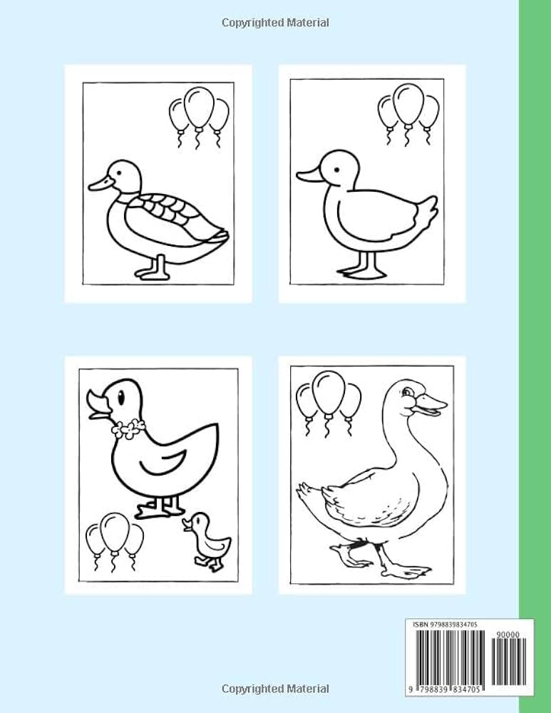 Duck coloring book cute and simple duck coloring and activity pages with duck by saadi maissa