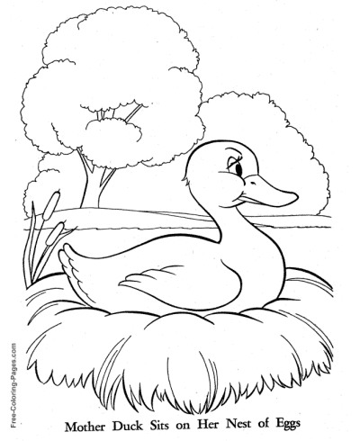 The ugly duckling story coloring pages