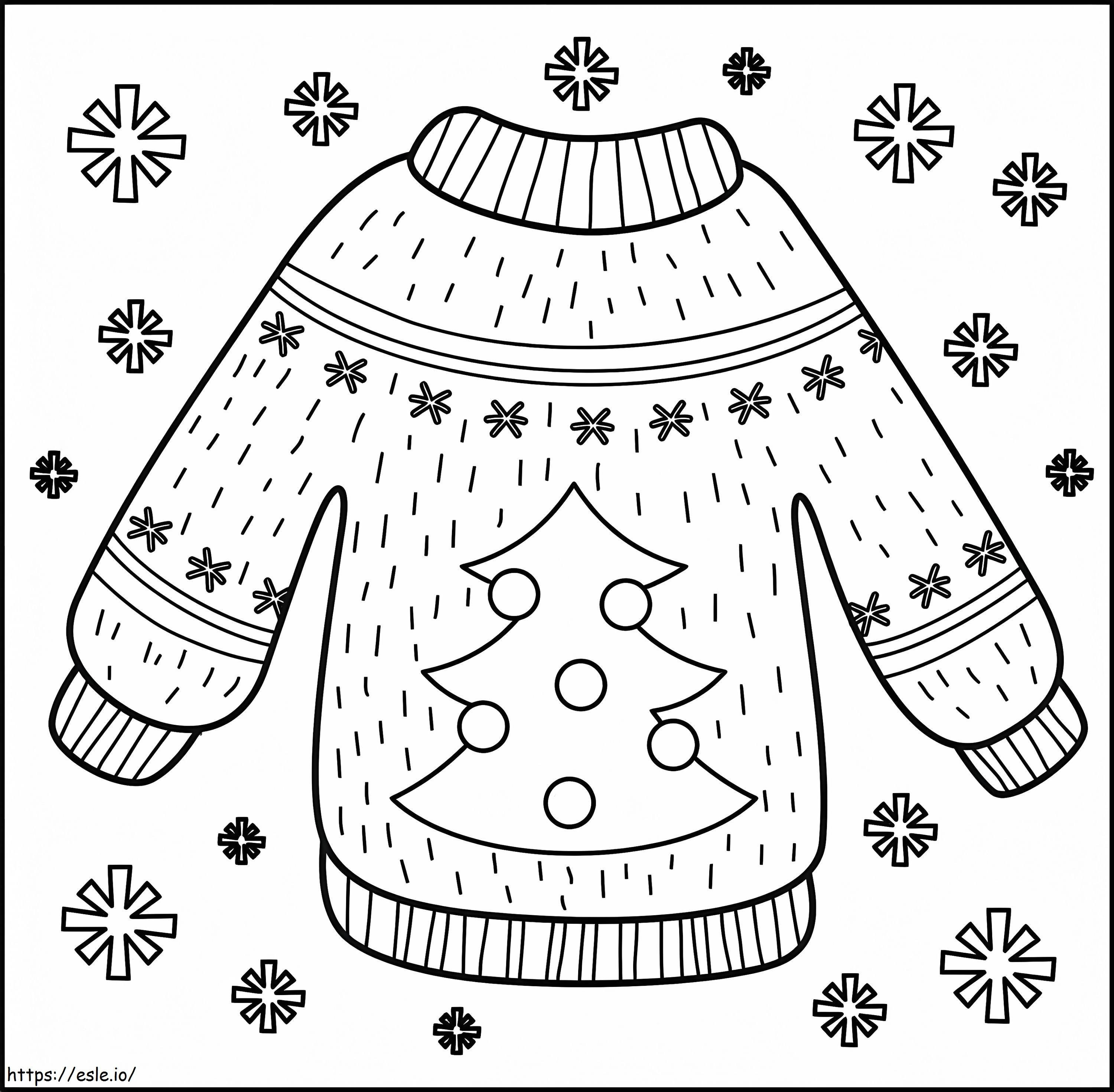 Ugly sweater coloring page