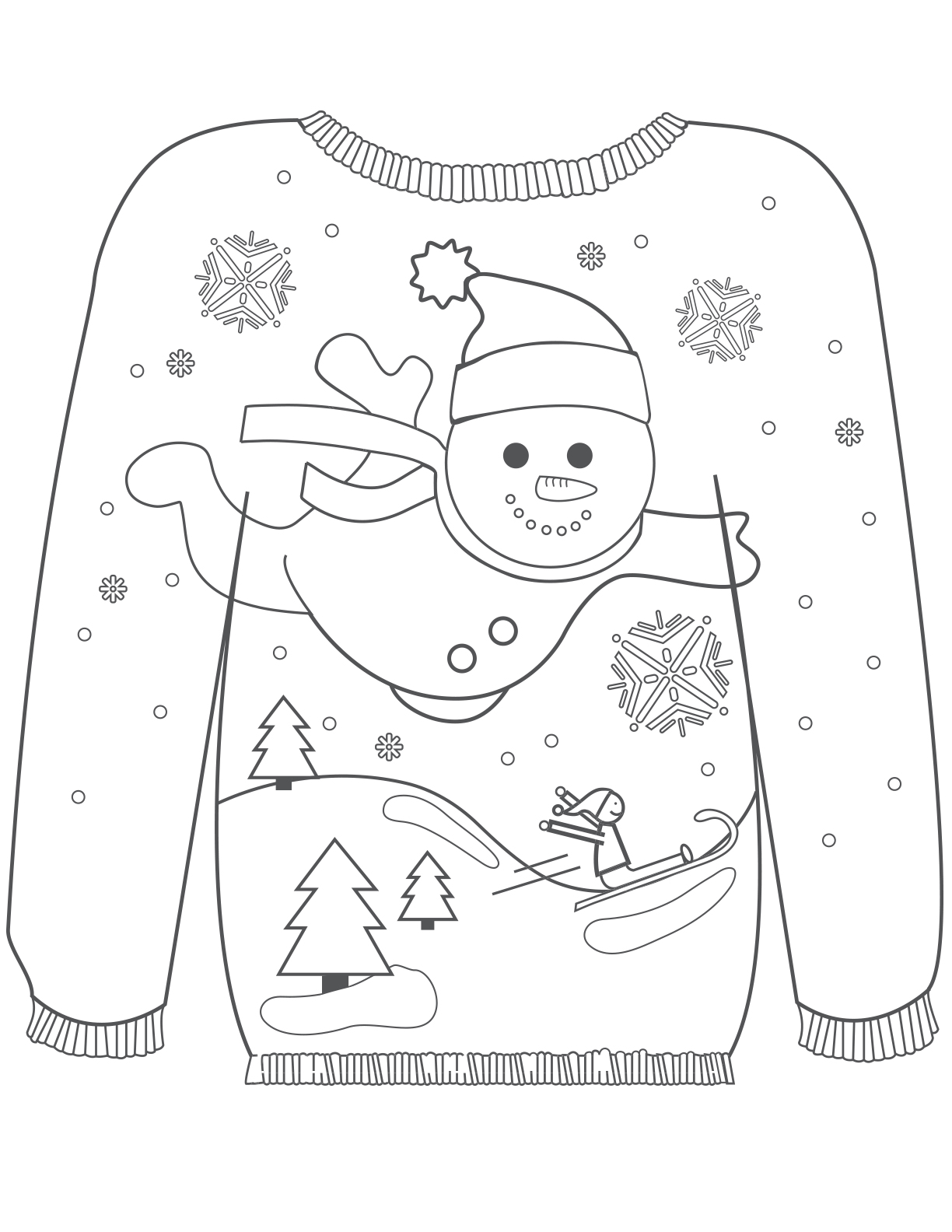 Ugly christmas sweater colouring pages mum in the madhouse