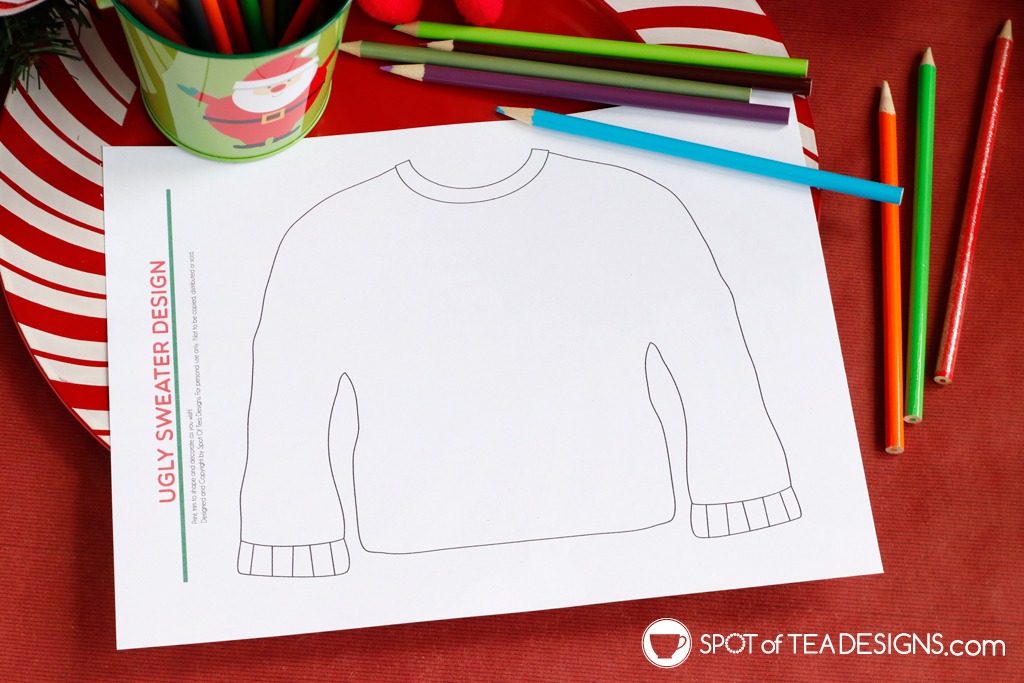 Ugly sweater printable with free template