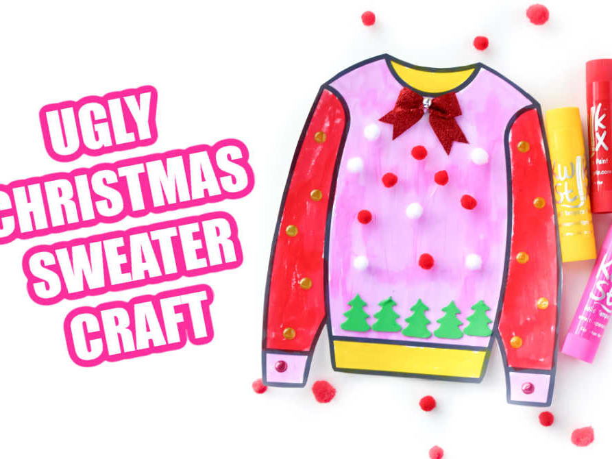 Kids ugly christmas sweater craft