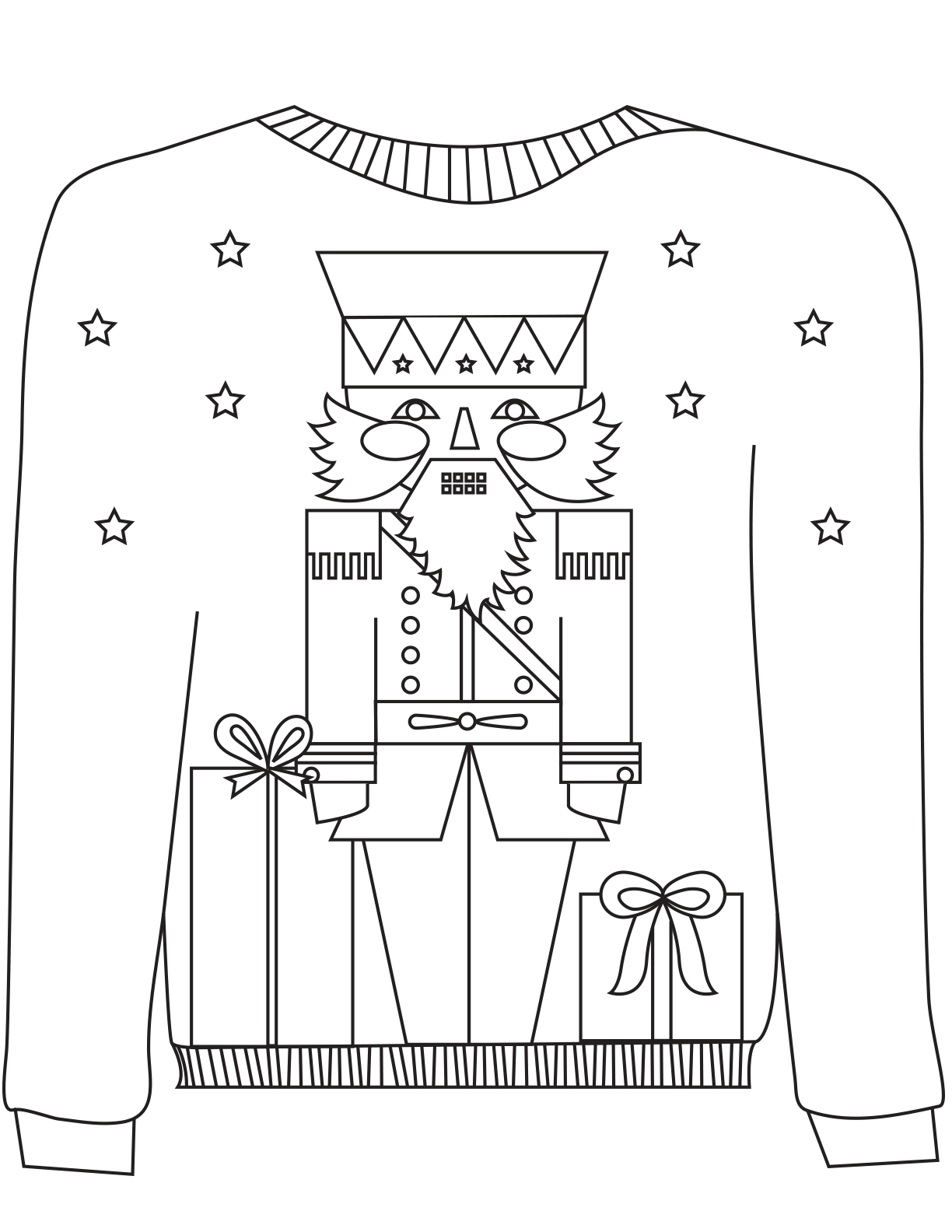 Ugly christmas sweater colouring pages mum in the madhouse