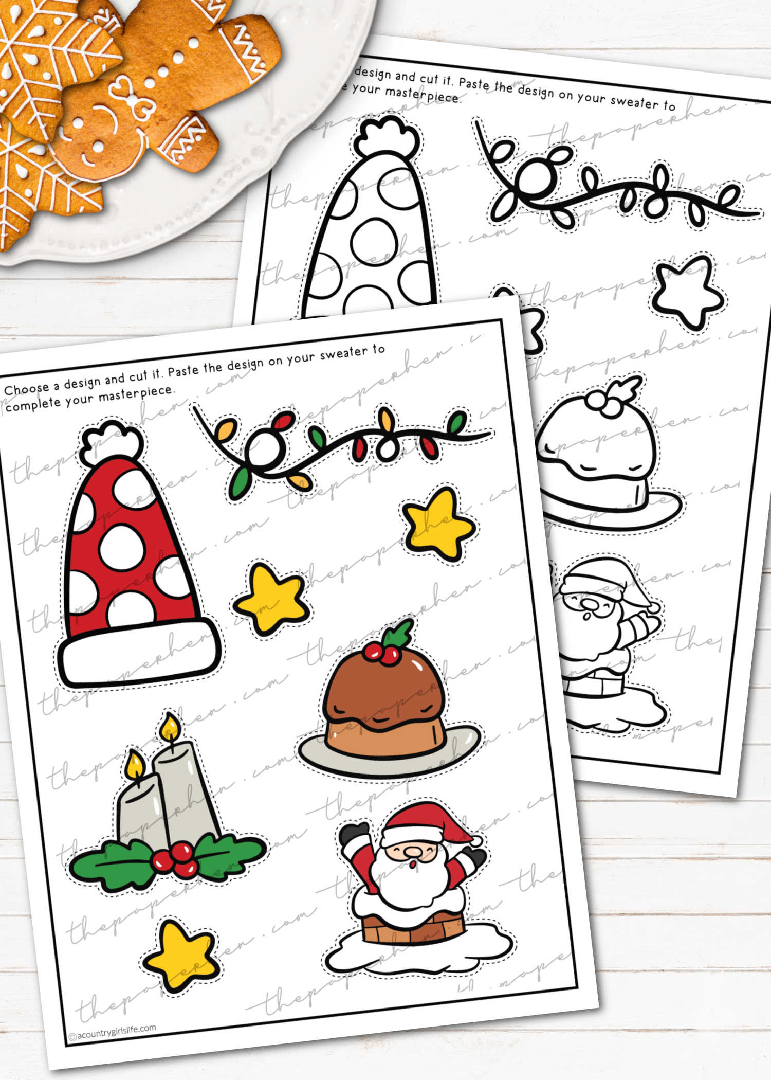 Ugly sweater coloring page free printable