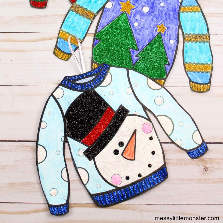 Easy ugly sweater ornament