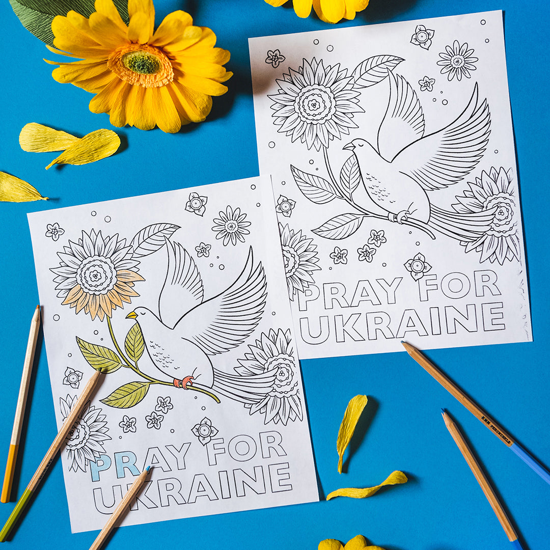 Pray for ukraine coloring page pdf printable â the house that lars built