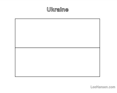 Ukraine flag coloring page