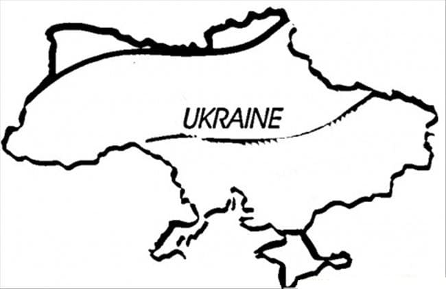 Printable ukraine flag coloring page