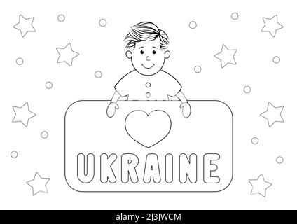 Ukraine coloring pages black and white stock photos images