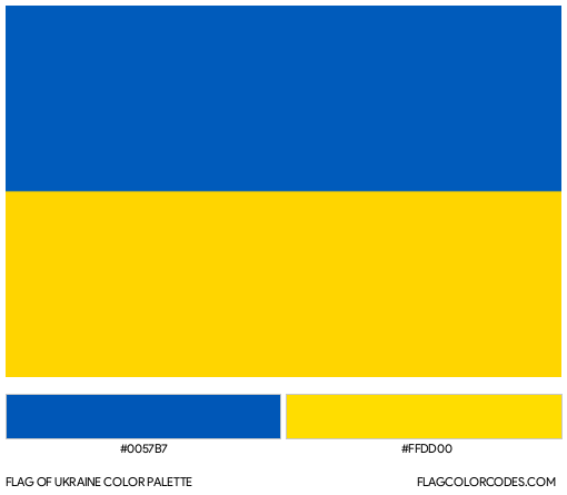 Ukraine flag color codes