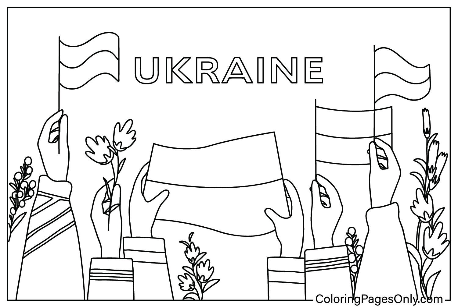 Ukraine coloring page free printable