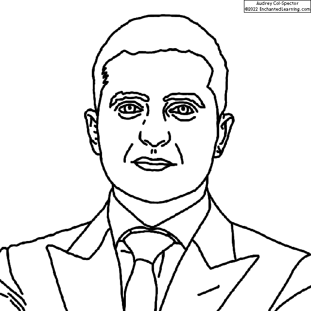 Volodymyr zelenskyy coloring page