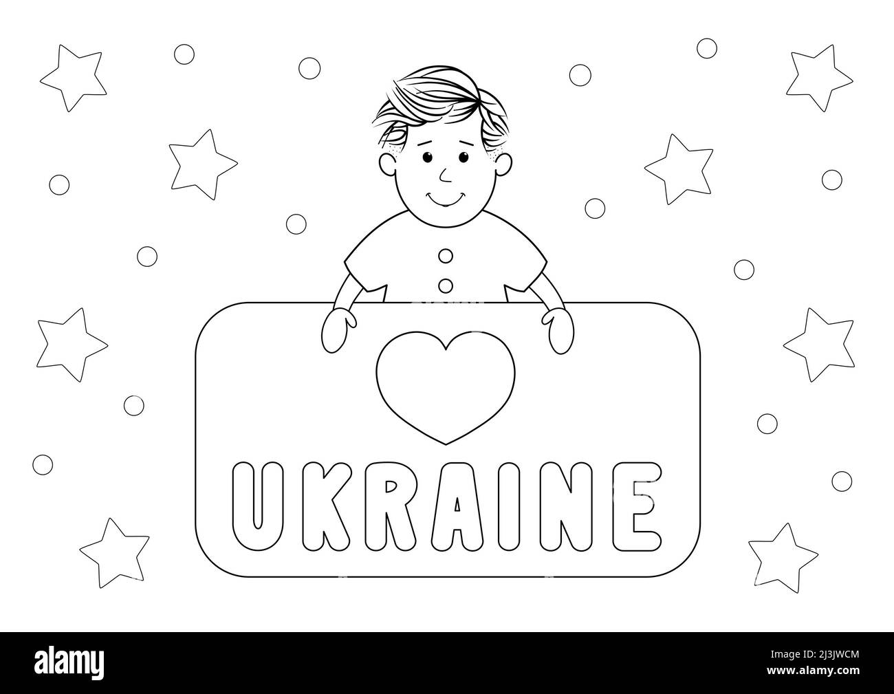 Stand with ukraine black and white stock photos images