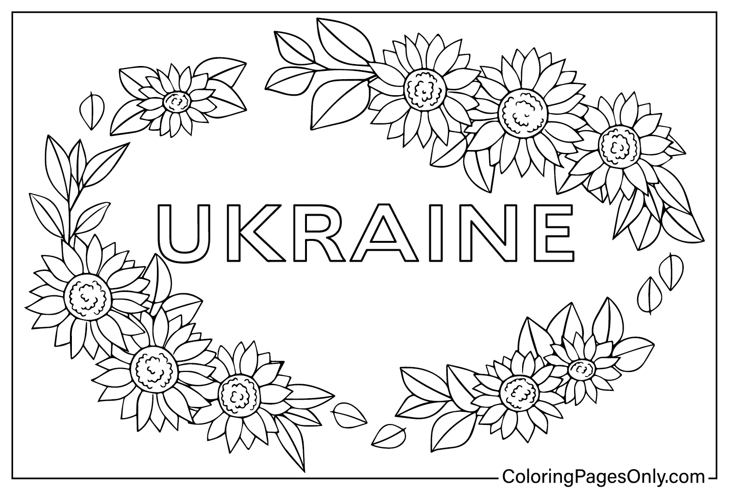 Ukraine coloring page